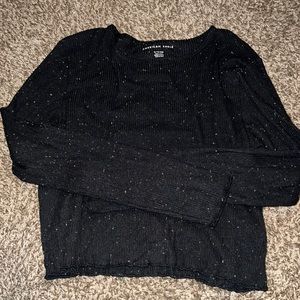American eagle crop top silk long sleeve